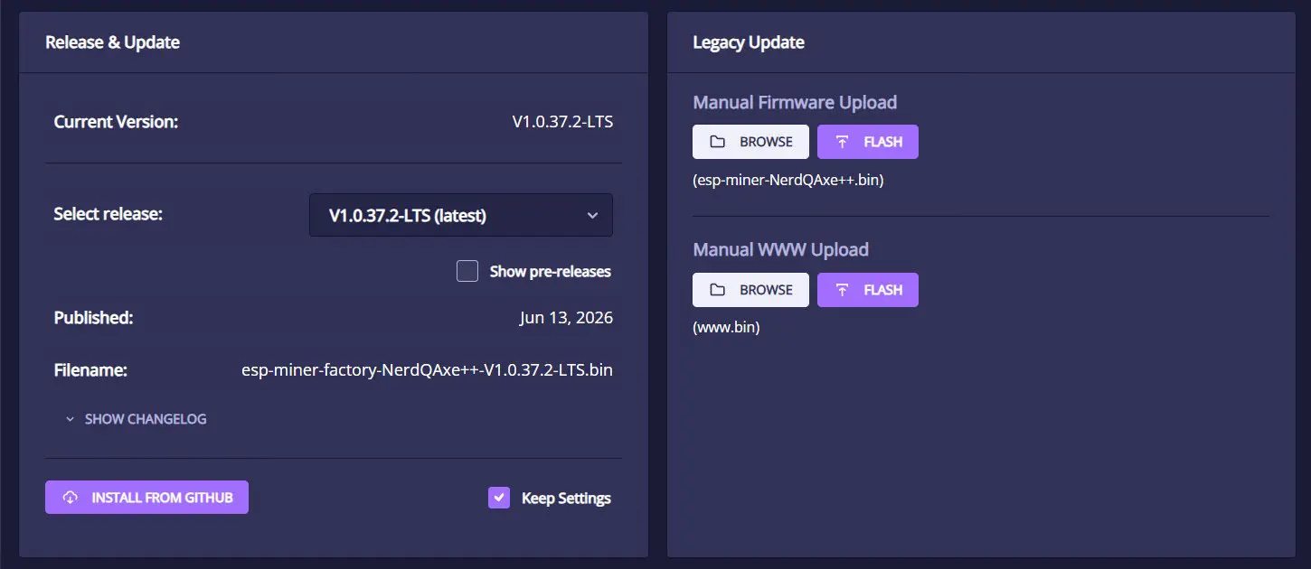 NerdOS OTA firmware update